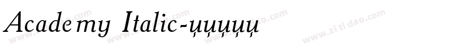 Academy Italic字体转换